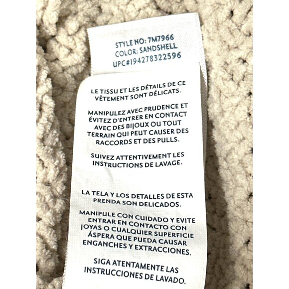 Seven7 Cable Knit Beige Cowl Neck Sweater Cozy Premium Quality Brand Size XXL - Picture 10 of 10